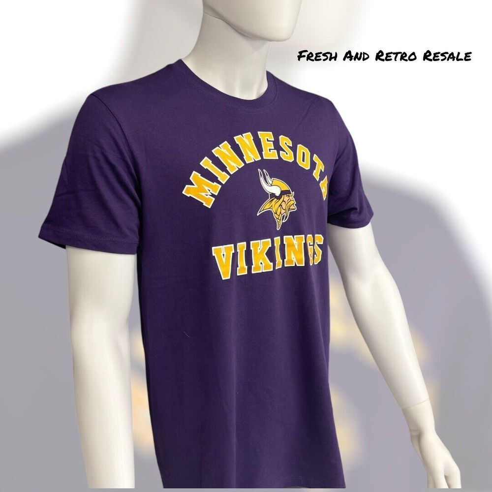 Minnesota Vikings NFL T shirt purple Large brand 47 apparel slip on Soft new - Picture 3 of 7